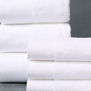 Diamond Dobby Band Hotel Towels