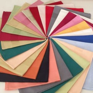 Cotton Napkins With Satin Band